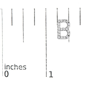 10K White Gold 1/10 Cttw Diamond Initial “A” to "Z" Stud Earring