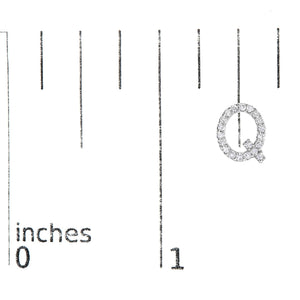 10K White Gold 1/10 Cttw Diamond Initial “A” to "Z" Stud Earring