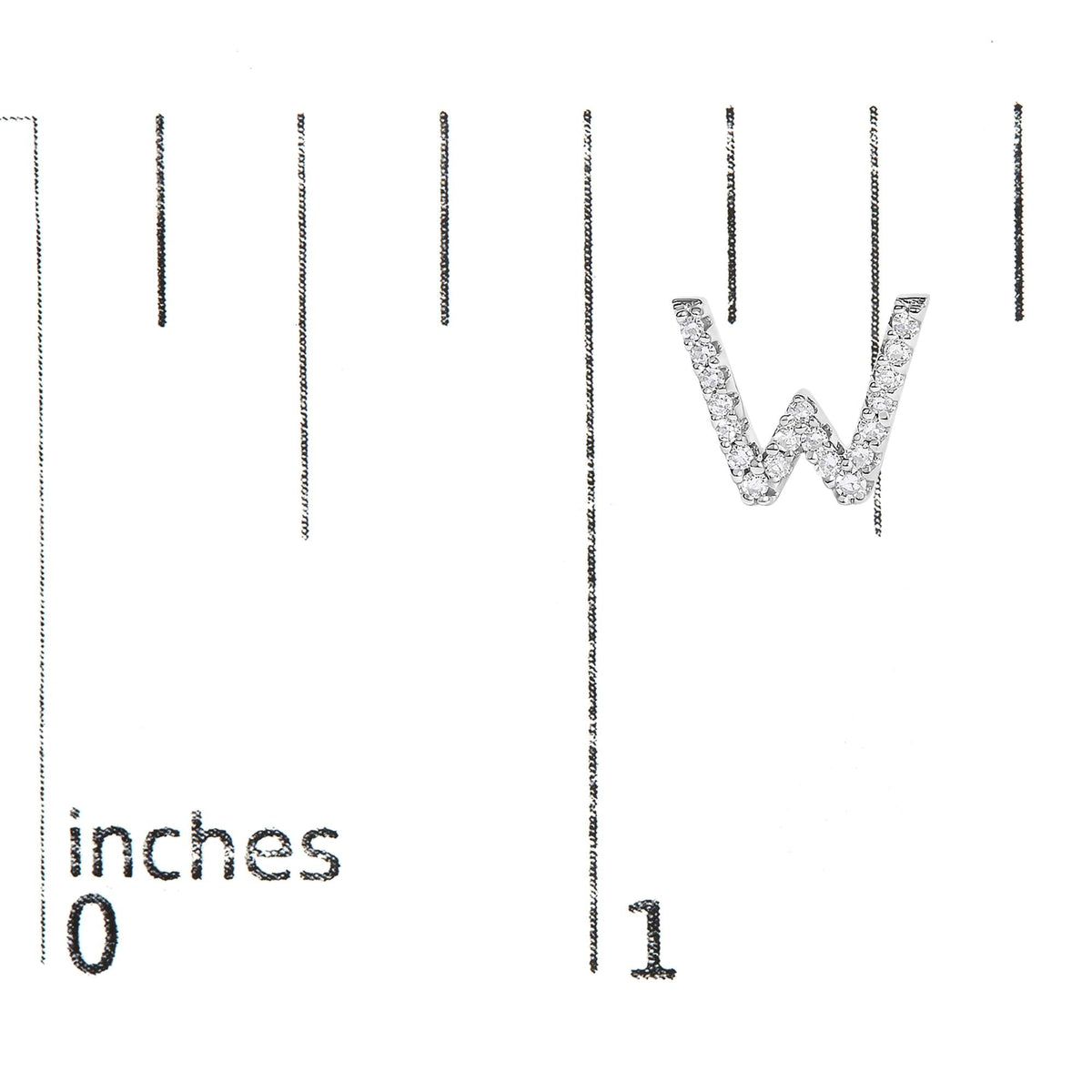 10K White Gold 1/10 Cttw Diamond Initial “A” to "Z" Stud Earring