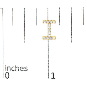 10K Yellow Gold 1/10 Cttw Diamond Initial “A” to "Z" Stud Earring