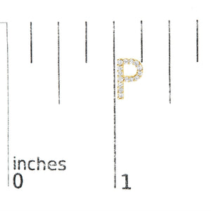 10K Yellow Gold 1/10 Cttw Diamond Initial “A” to "Z" Stud Earring