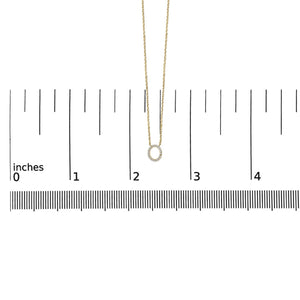 10K Yellow Gold Diamond Accent "A-Z" Block Initial Pendant Necklace