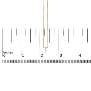 10K Yellow Gold Diamond Accent "A-Z" Block Initial Pendant Necklace