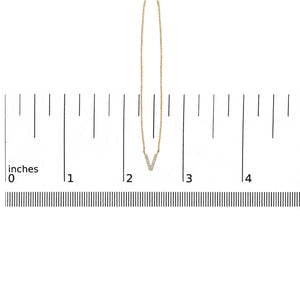 10K Yellow Gold Diamond Accent "A-Z" Block Initial Pendant Necklace