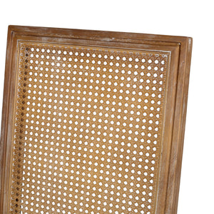 Elegant French Country Style Dining Chair With Cane Backrest