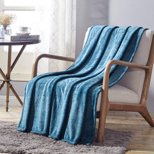 Faith, Hope, Love Home Decor Fleur De Lis Embossed Ultra Lush Paris Throw Blanket
