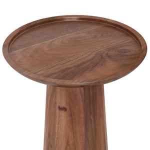 Handcrafted Wooden Accent Table with Sculptural Design - Choice of Color