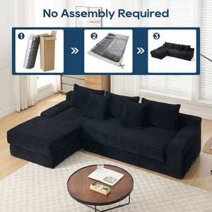 Modern L - Shaped Sectional Couch With Memory Foam