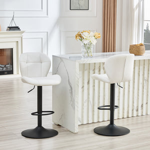 Set of 2 Height Adjustable Bar Stools