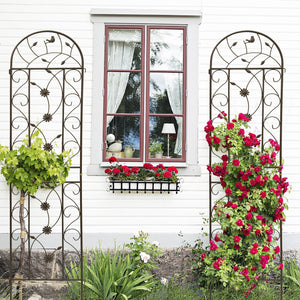 2 Pack Metal Garden Trellis 86.7" x 19.7"