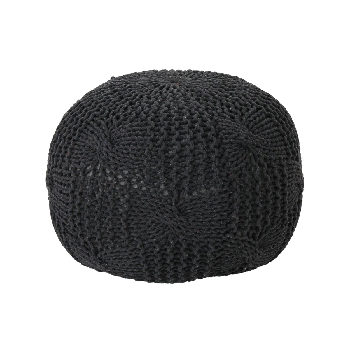 Bordeaux - Knitted Round Pouf