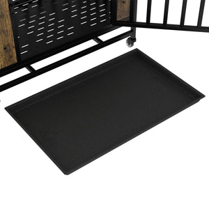 Wooden Dog House Dining Table with Iron Door