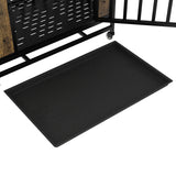 Wooden Dog House Dining Table with Iron Door