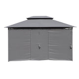 13x10 ft Outdoor Patio Gazebo Canopy Tent with Ventilated Double Roof and Side Wall