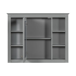 Bathroom Vanity With Mirror Cabinet, Single Sink With 2 Soft Closing Doors And 4 Drawers