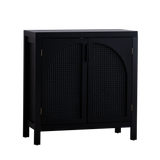 Black Accent Cabinet with 2 Doors 29 Inch Narrow Credenza