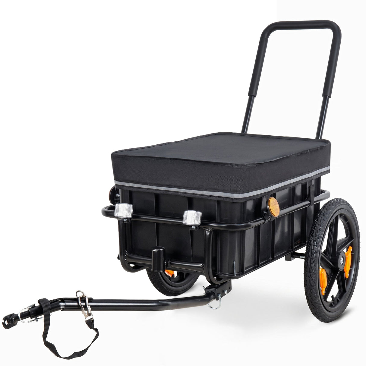 2-in-1 Bike Cargo Trailer Pushcart