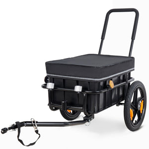 2-in-1 Bike Cargo Trailer Pushcart