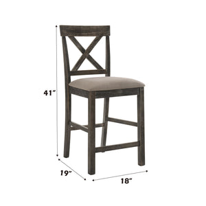 Martha II - Weathered Counter Height Chair (Set of 2) - Gray / Tan
