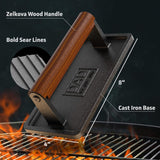 Soho Grilling Gift for Dad, BBQ Cast Iron Grill Press for Smash Burger, Hamburger, Meat, Bacon (2.6 lbs) Cooking Weight for Fathers Day/Christmas/Birthday “Dad The Grill King” (Gift Boxed)