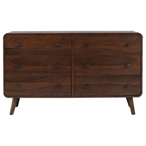 Robyn 6-drawer Bedroom Dresser Dark Walnut