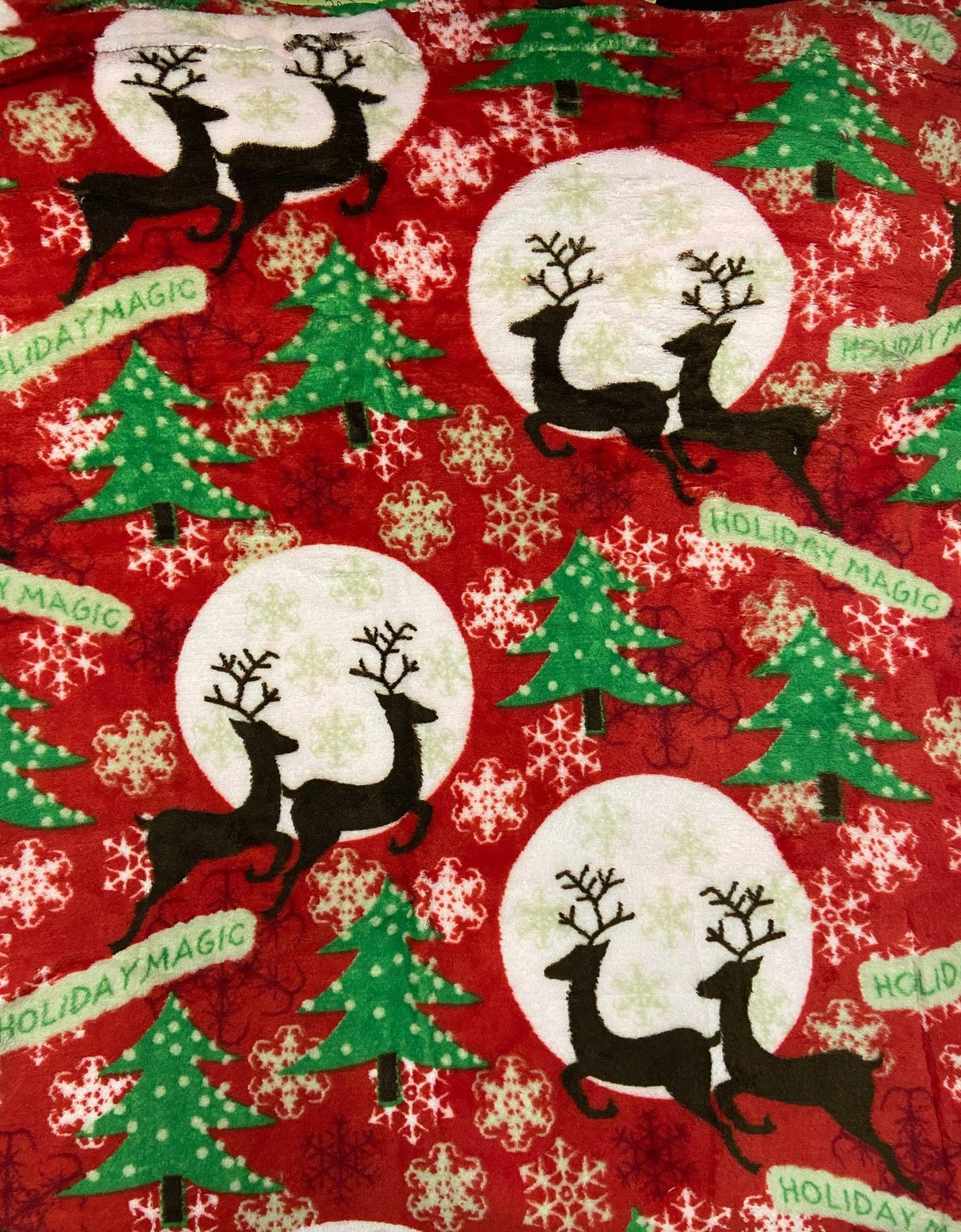 Decor&More Festive Holiday Microplush Throw Blanket (50" x 60") - Holiday Magic