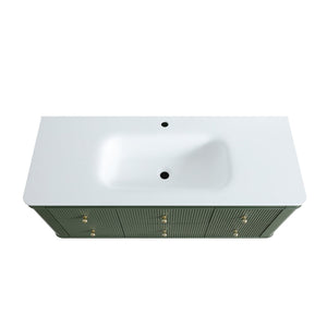 48" Wall Mounted & Floating Single Bathroom Vanity
