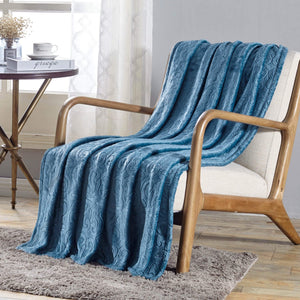 Faith, Hope, Love Home Decor Damask Embossed Ultra Lush Throw Blanket (50" X 60")