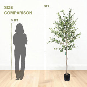 6FT Artificial Olive Tree in