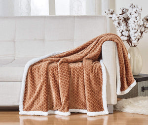 Decor&More HomeEssentials Ultra Lush Heavy Sherpa Throw Blanket (50" x 60")