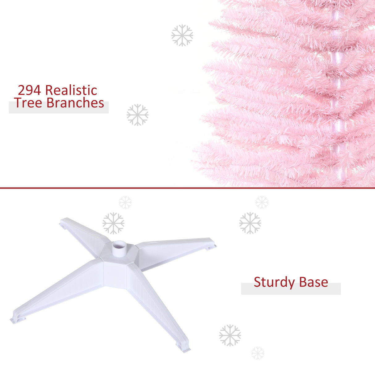 Artificial Pencil Christmas Tree Slim Design with Easy Setup
