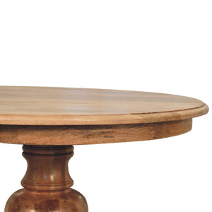 Round Turned Dining Table - Oak