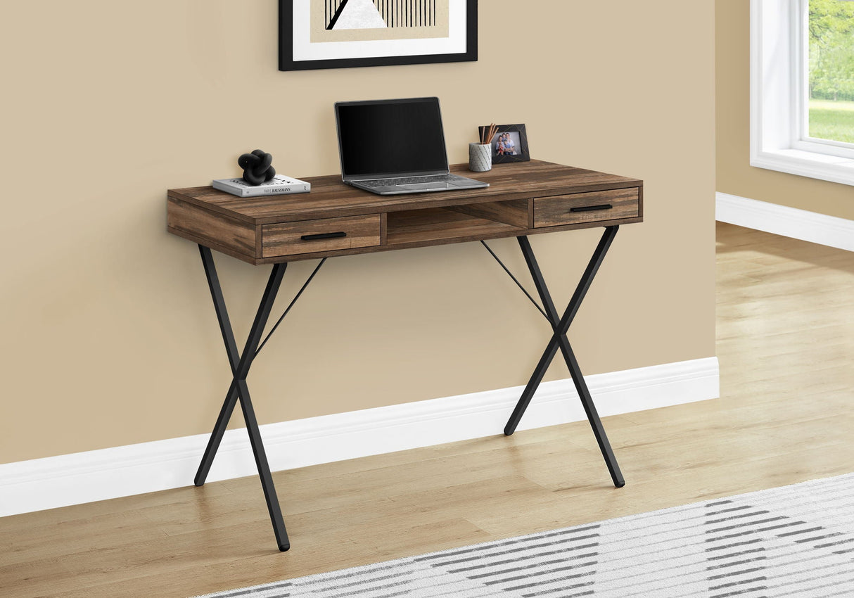 Computer Desk with Storage Drawers in Contemporary Style