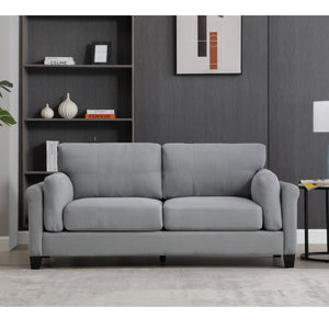 Modern Gray Sofa with Integrated USB and Type-C Charging
