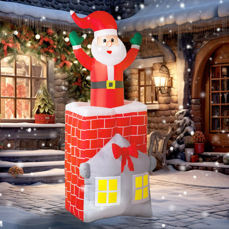 7FT-Christmas-Inflatable-Santa-in-Chimney-Up-and-Down,-Blow-Up-Decoration-with-Built-in-LED-Lights-Christmas-Decor