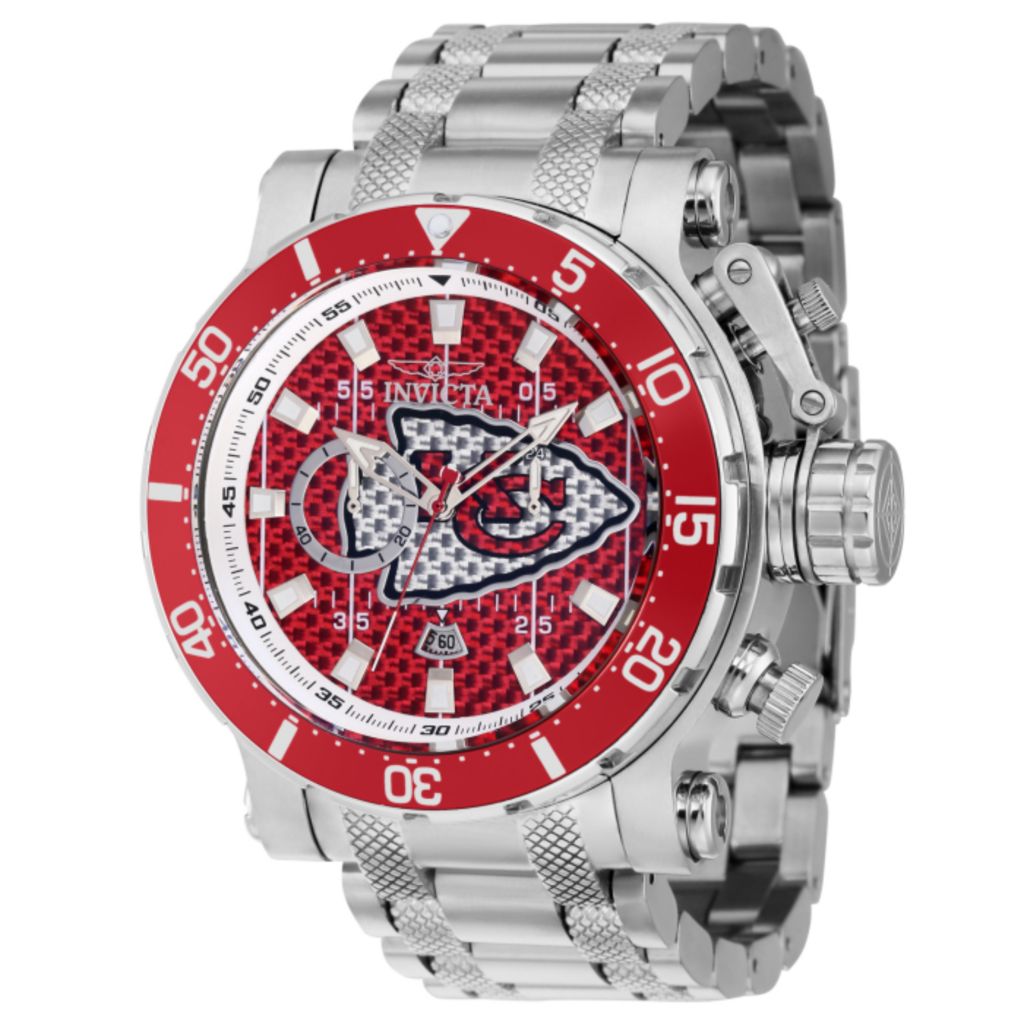 Invicta NFL Coalition Forces 52mm Quartz Chrono Glass Fiber Dial