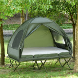Outsunny 2-person camping cot tent with air mattress