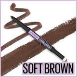 2-PACK – Maybelline Express Brow 2-In-1 Pencil and Powder Eyebrow Makeup, Soft Brown