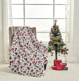 Decor&More Happy Holidays Microplush Throw Blanket (50" x 60") - Christmas Time