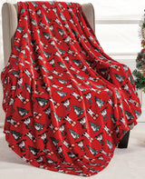 Noblehouse velvet touch holiday throw fleece blanket (50" x 60")