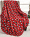Noblehouse velvet touch holiday throw fleece blanket (50" x 60")
