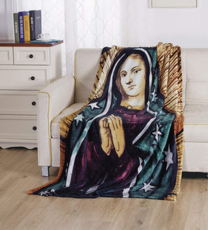 Decor&More Religious 50" x 70" Oversized Super Soft Microplush Throw Blanket