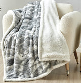 Alaska Faux Fur Shaggy Plush Sherpa Throw Blanket