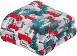 Festive holiday microplush throw blanket (50" x 60")