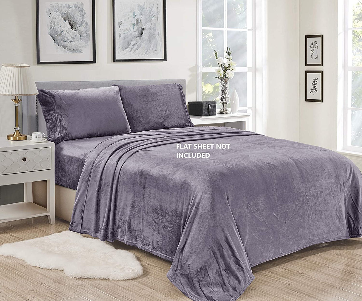 Decor&More Luxury Elegance Extra Soft Velvet Touch Microplush Sheet Set