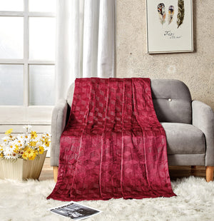 Ultra Plush by Decor&More Amrani Chevron Arrow Jacquard Microplush Blanket