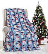 Noblehouse velvet touch holiday throw fleece blanket (50" x 60")