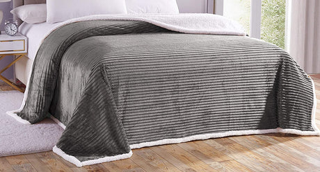 Home essentials corduroy sherpa blanket