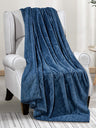 Noble house oversized and extra heavy chevron braided throw blanket (50" x 70")