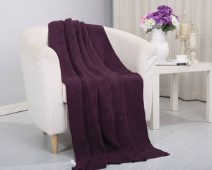 Faith, Hope, Love Home Decor Soft Piet Touch Classic Woven Knitted Throw Blanket